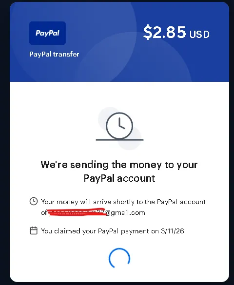 Proof of payment from Shark Earnings - real cashout confirmed